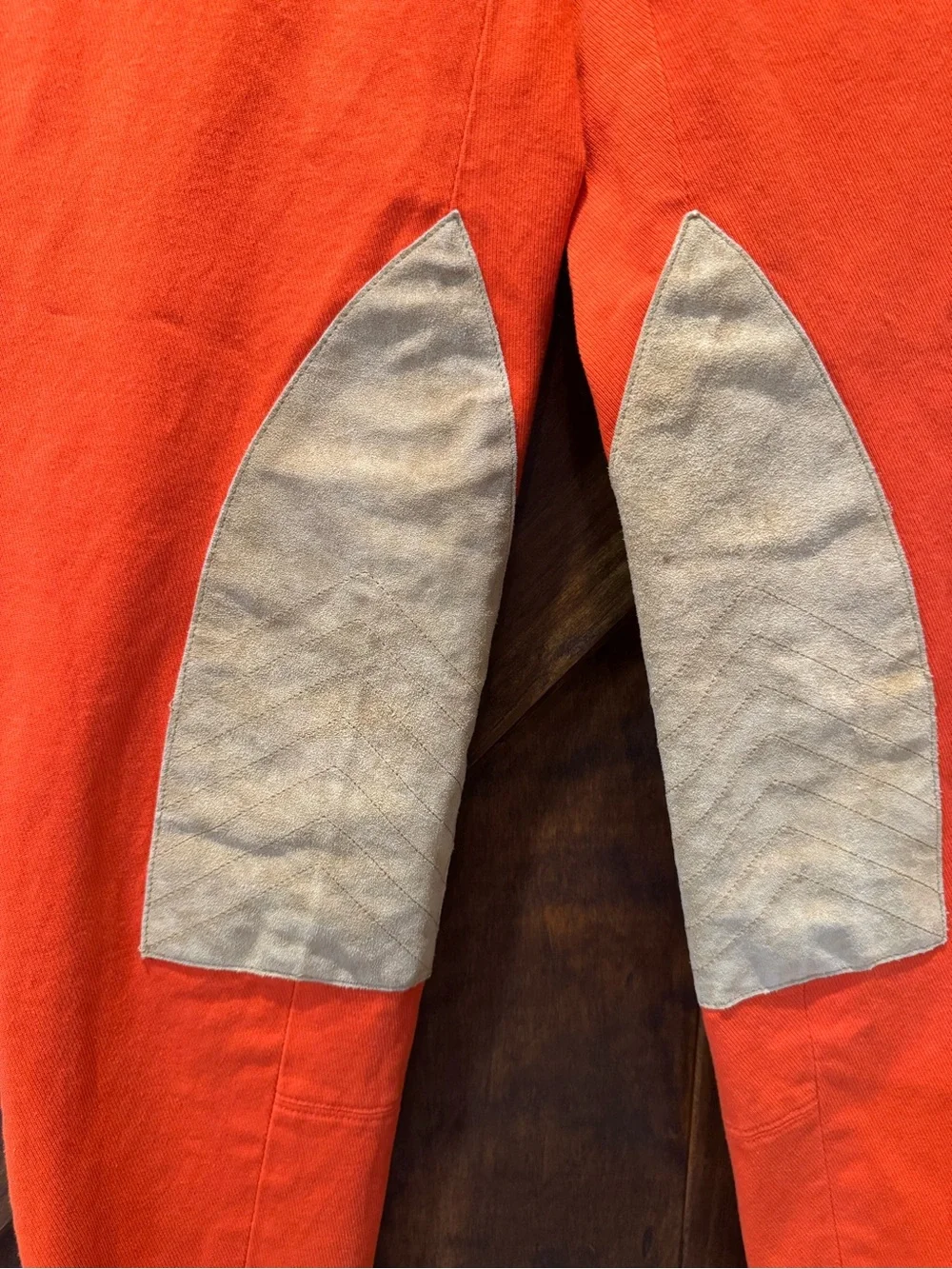 Ralph Lauren Orange Kids Breeches with Tan Knee Patches